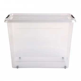 ORPLAST SIMPLE STORE Pojemnik do przechowywania z pokrywką na kółkach 80l 58x39x42cm