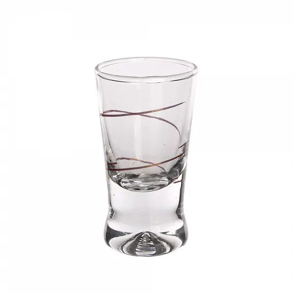 GLASMARK DEK. ZŁOTA SPIRALA komplet 6 kieliszków do wódki 25ml