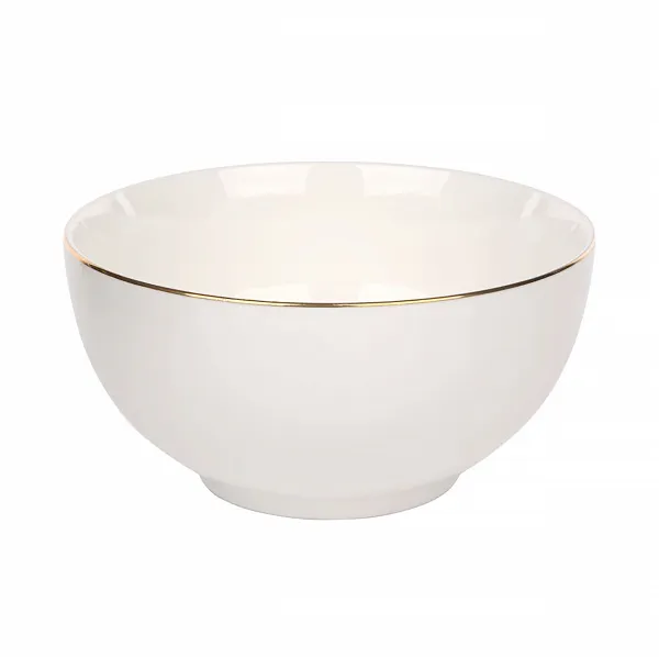 ALTOM DESIGN BELLA ECRU ZŁOTA LINIA porcelanowa salaterka / miska porcelanowa 14cm 630 ml new