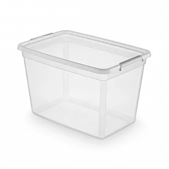 ORPLAST BASESTORE pojemnik do przechowywania z pokrywką i klipsami 60l 58x39x35cm