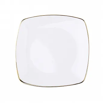 MARIAPAULA MODERNA GOLD KWADRATOWA talerz porcelanowy deserowy 18 cm