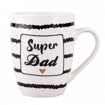 ALTOM DESIGN SUPER DAD Porcelanowy kubek baryłka  300ml