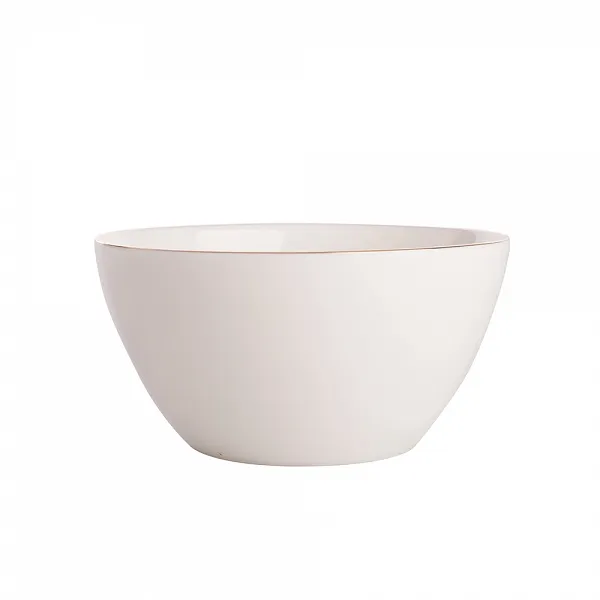 MARIAPAULA ECRU NOVA ZŁOTA LINIA salaterka / miska porcelanowa okrągła 14cm