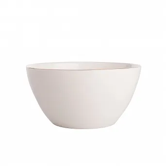 MARIAPAULA ECRU NOVA ZŁOTA LINIA salaterka / miska porcelanowa okrągła 14cm