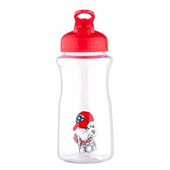 ALTOM DESIGN EASY MORNING bidon butelka plastikowa na wodę z czerwoną nakrętką 500ml york