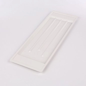 METPOL tacka 59,5x20cm pod suszarkę do naczyń 2-poziomową 60cm prostokątny biała
