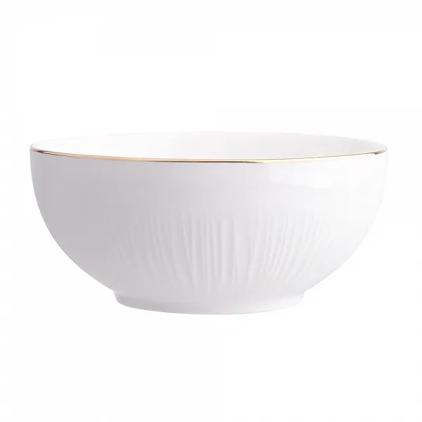 ALTOM DESIGN ALESSIA ECRU ZŁOTA LINIA miska / miseczka porcelanowa 15,5 cm 550 ml kremowa porcelana