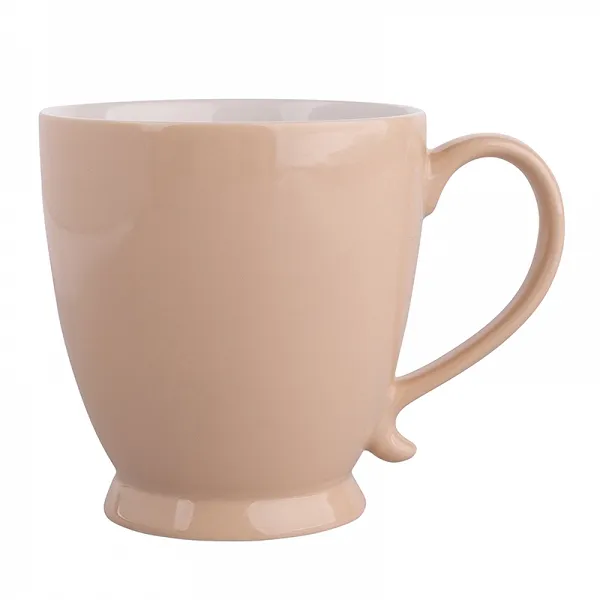 ALTOM DESIGN URBAN KOLORY ZIEMI porcelanowa filiżanka jumbo na stopce 400 ml beżowa odcień I