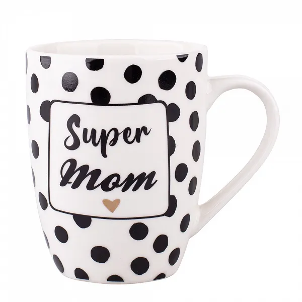 ALTOM DESIGN SUPER MOM Porcelanowy kubek baryłka 300ml