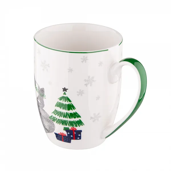 ALTOM DESIGN WINTER FRIENDS kubek do kawy i herbaty porcelanowy świąteczny 300 ml DEK. LISEK