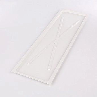METPOL tacka 75x22,5cm pod suszarkę do naczyń 2-poziomową 80cm prostokątny biała