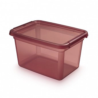 ORPLAST BASESTORE Pojemnik z pokrywką i klipsami 28X38X22,5CM 15L Rhubarb