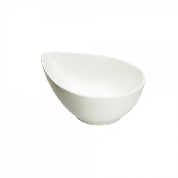 ALTOM DESIGN REGULAR porcelanowa salaterka / miska idealna do dipów kształt kropli 15cm