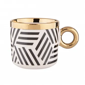 ALTOM DESIGN Palazzo kubek porcelanowy 350 ml dek. zigzag