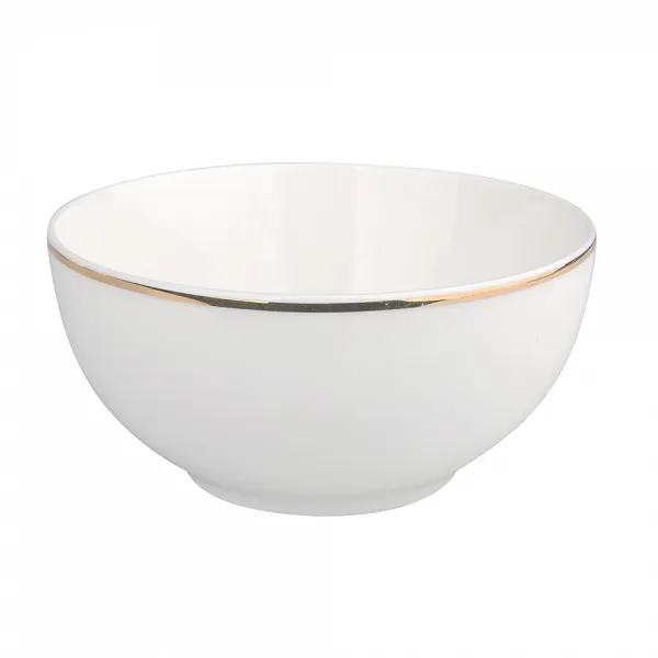 ALTOM DESIGN BELLA ZŁOTA LINIA porcelanowa salaterka / miska porcelanowa 14cm 520 ml