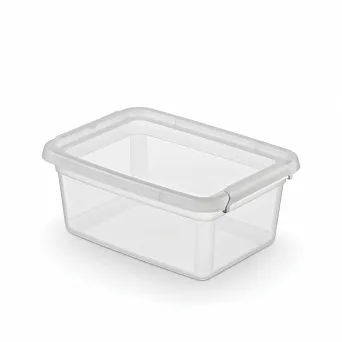 ORPLAST BASESTORE pojemnik do przechowywania z pokrywką i klipsami 4,5l 28x19x13cm