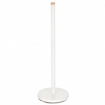 ALTOM DESIGN stojak na papier toaletowy metalowy+bambus 15x46,5 cm Biały 
