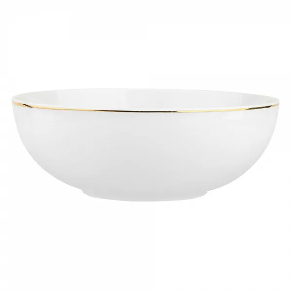 MARIAPAULA MODERNA GOLD salaterka / miska porcelanowa okrągła złote zdobienia 25cm