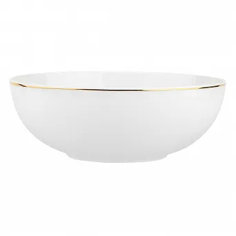 MARIAPAULA MODERNA GOLD salaterka / miska porcelanowa okrągła złote zdobienia 25cm