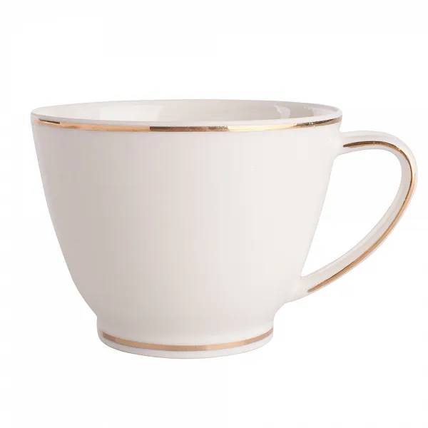 MARIAPAULA ECRU NOVA ZŁOTA LINIA duży kubek / filiżanka jumbo porcelanowa 400ml