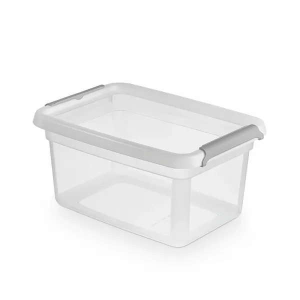 ORPLAST BASESTORE pojemnik do przechowywania z pokrywką i klipsami 1,5L 14x19x9cm