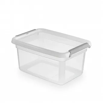 ORPLAST BASESTORE pojemnik do przechowywania z pokrywką i klipsami 1,5L 14x19x9cm