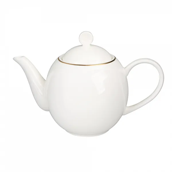 ALTOM DESIGN BELLA ZŁOTA LINIA imbryk 900 ml kremowa porcelana