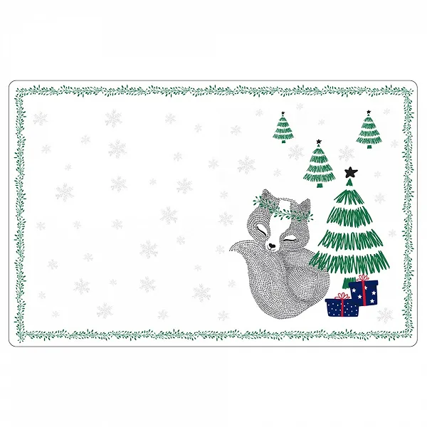 ALTOM DESIGN WINTER FRIENDS mata stołowa / podkładka dekoracyjna 28x43 cm DEK. LISEK