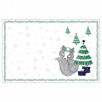 ALTOM DESIGN WINTER FRIENDS mata stołowa / podkładka dekoracyjna 28x43 cm DEK. LISEK