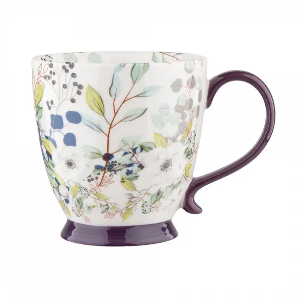 ALTOM DESIGN INEZ duża filiżanka porcelanowa do kawy i herbaty na stopce jumbo 400 ml DEK. A