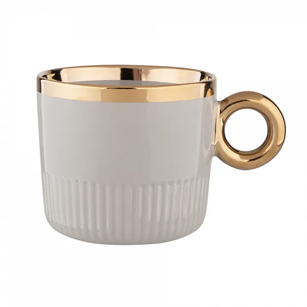 ALTOM DESIGN Palazzo kubek porcelanowy ze żłobieniem 350 ml szałwiowy