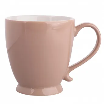 ALTOM DESIGN URBAN KOLORY ZIEMI porcelanowa filiżanka jumbo na stopce 400 ml beżowa odcień II