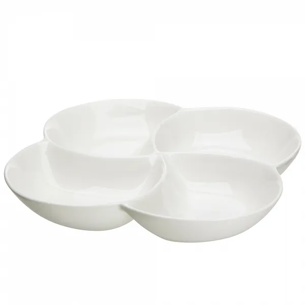 ALTOM DESIGN REGULAR porcelanowy półmisek / naczynie 4 - dzielne idealne do przekąsek 26,5cm