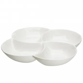 ALTOM DESIGN REGULAR porcelanowy półmisek / naczynie 4 - dzielne idealne do przekąsek 26,5cm