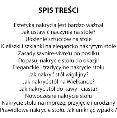 spis treści